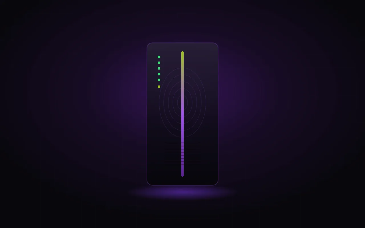 Onionio sealed security appliance, seam lit, status LEDs on